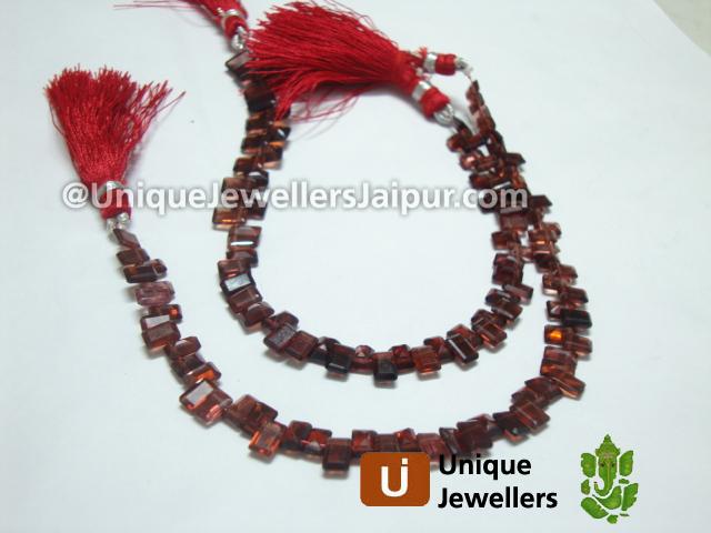 Garnet Cut Octagon Beads